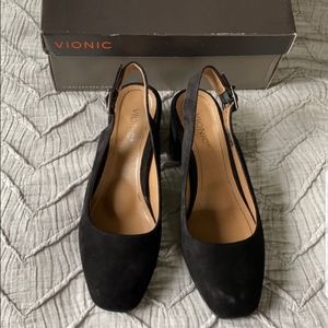 Vionic Nareen Block Heels, Black, Size 8